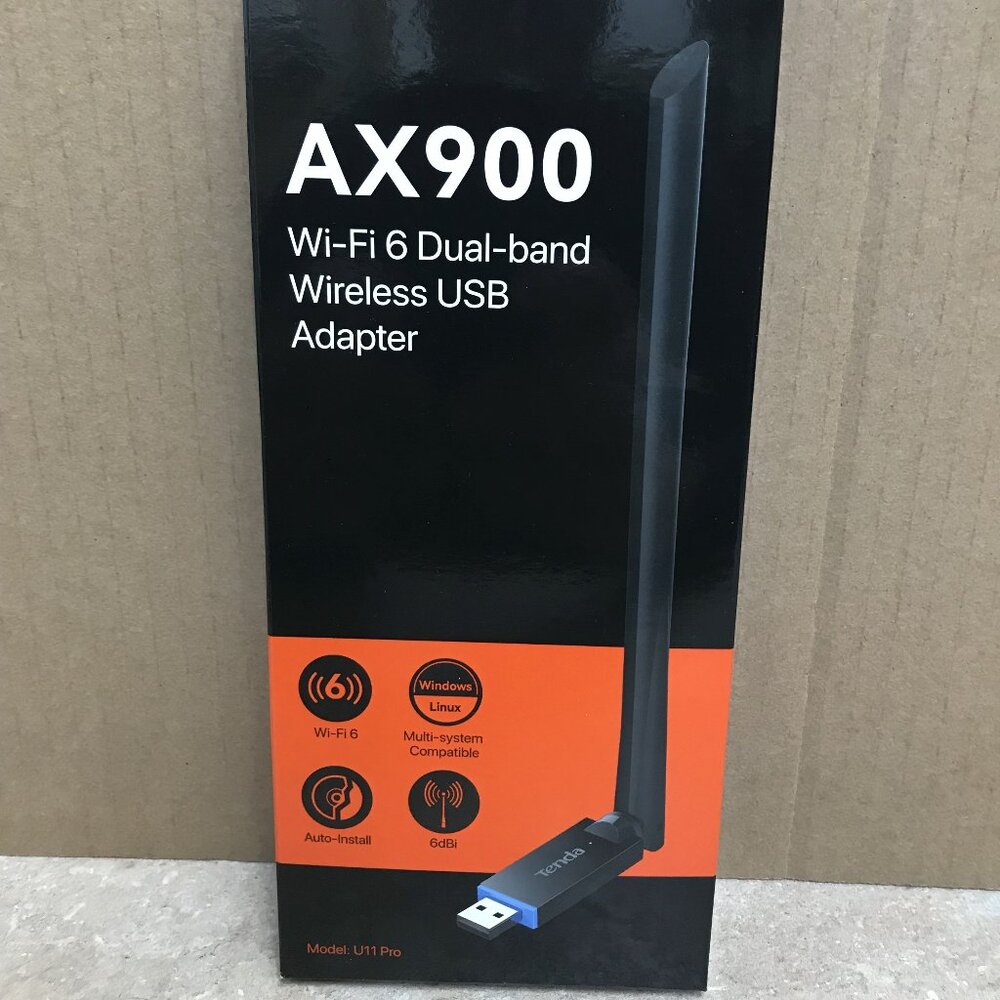 Tenda AX900 WiFi 6 USB Adapter Dual-Band 600Mbps 5GHz/ 286Mbps 2.4GHz *FAST*